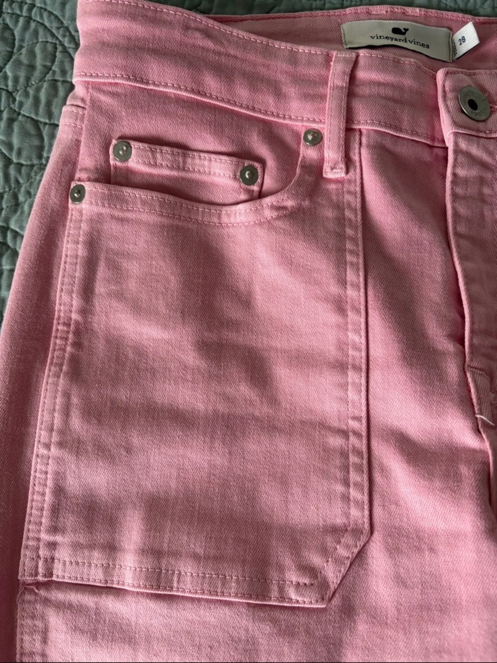 Vineyard Vines Pink Straight-Leg High-Rise Jeans - Picture 4 of 8